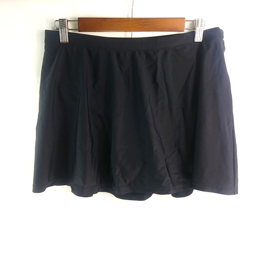 Black L Tankini Swim Skirt Bottom